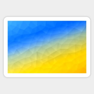 Ukraine yellow blue geometric mesh pattern 2 Sticker